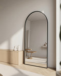 Ovale Spiegel "Ada" – Zwarte Metalen Lijst 180x100cm