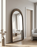 Ovale Spiegel "Ada" – Gerookt Hout 180x80cm