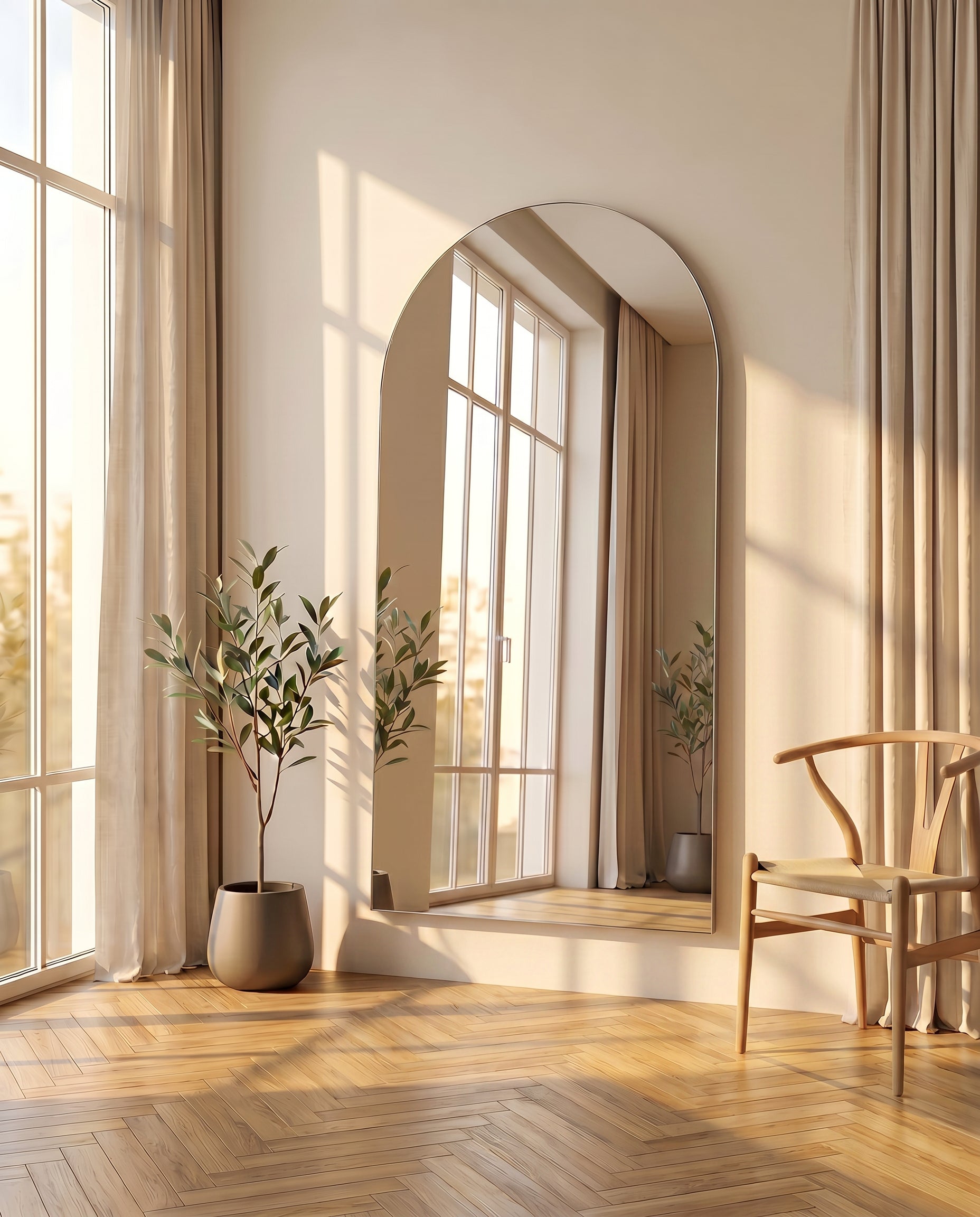 Ovale Spiegel "Ada" – Zonder Lijst 180x80cm