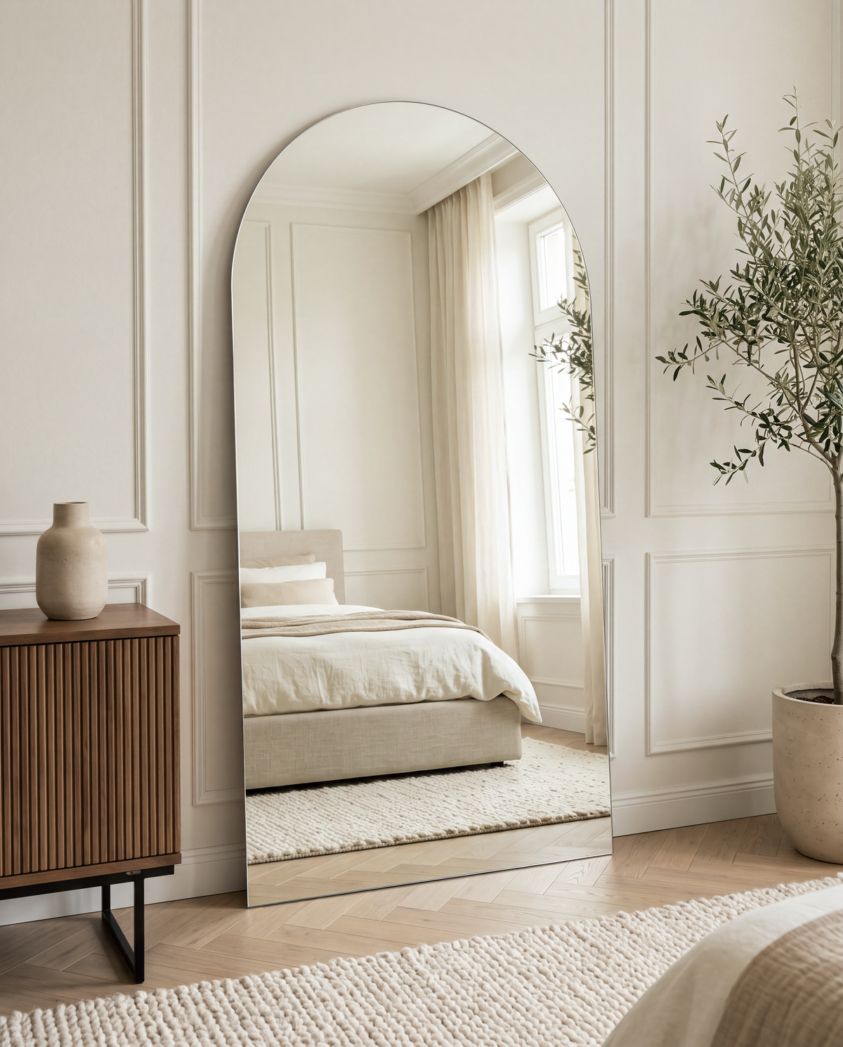 Grote Ovale Staande Spiegel – Zonder Lijst 180x80cm