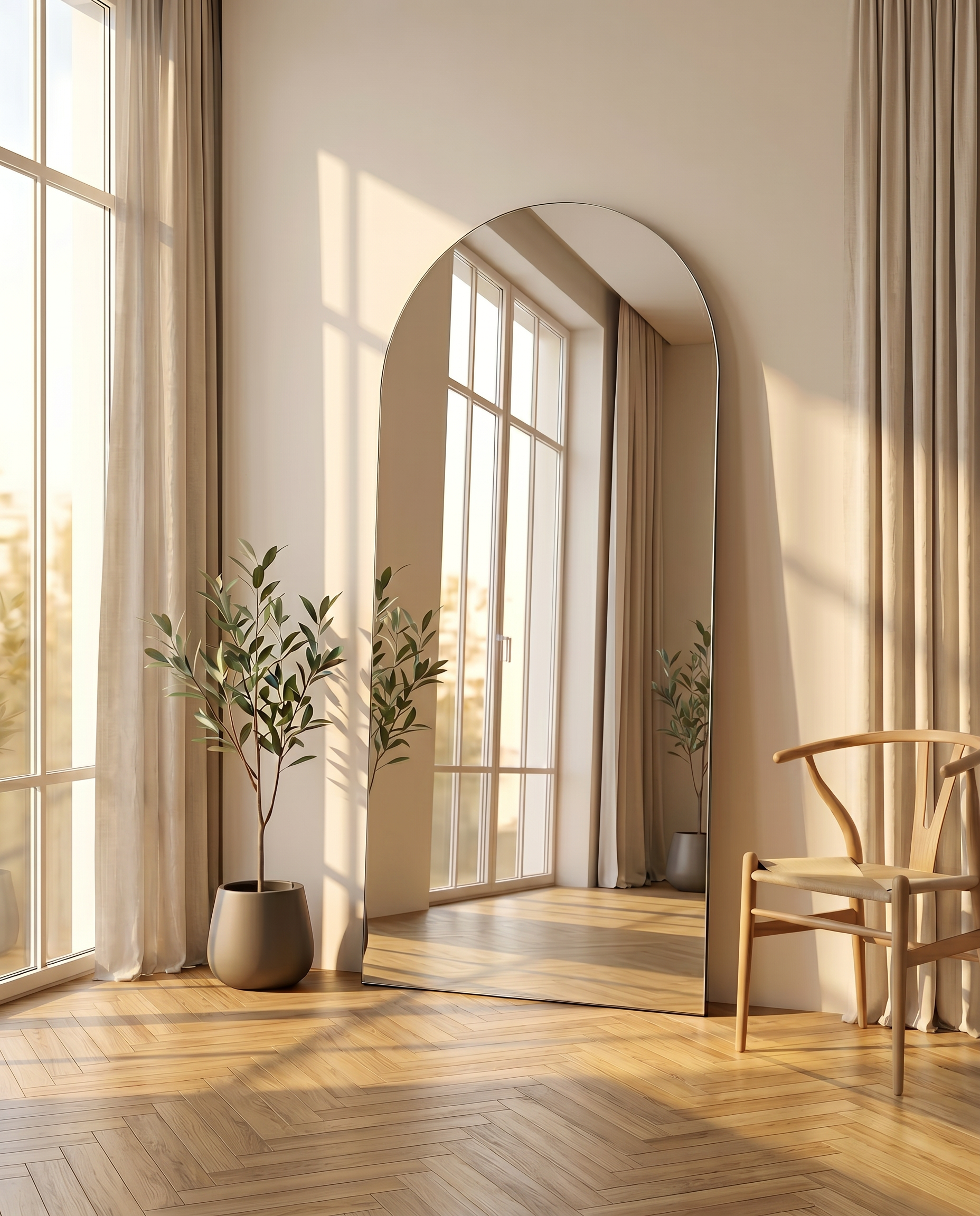 Ovale Spiegel "Ada" – Zonder Lijst 180x80cm